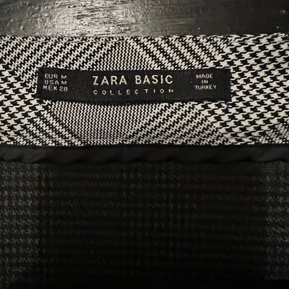 NWOT Zara Collection grey wrap chequered skirt - Picture 2 of 10